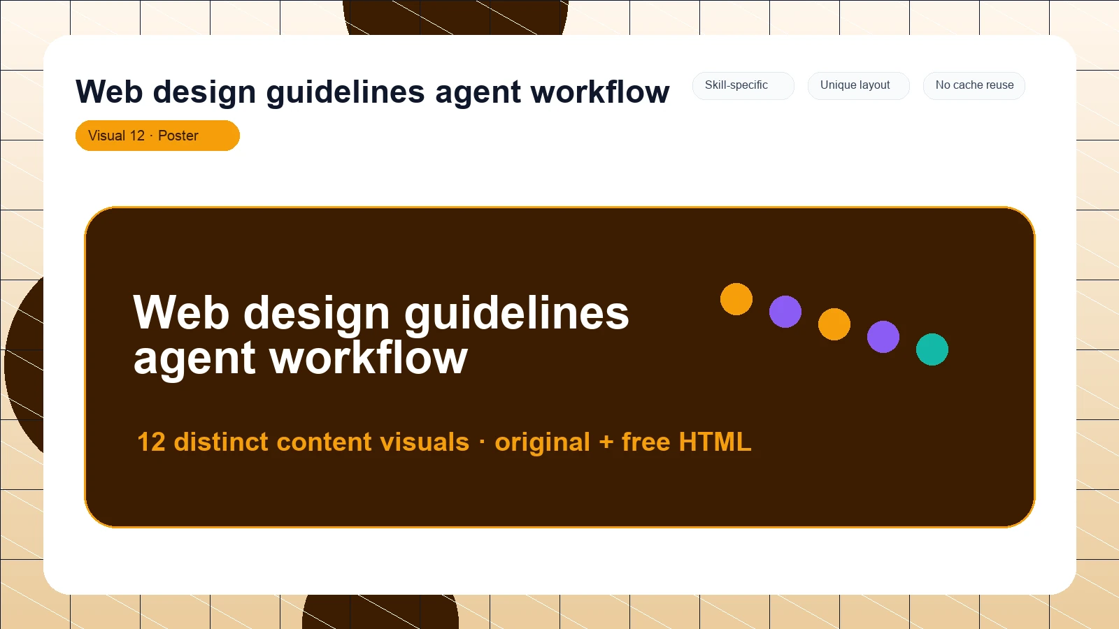 Web design guidelines agent workflow distinct visual 12