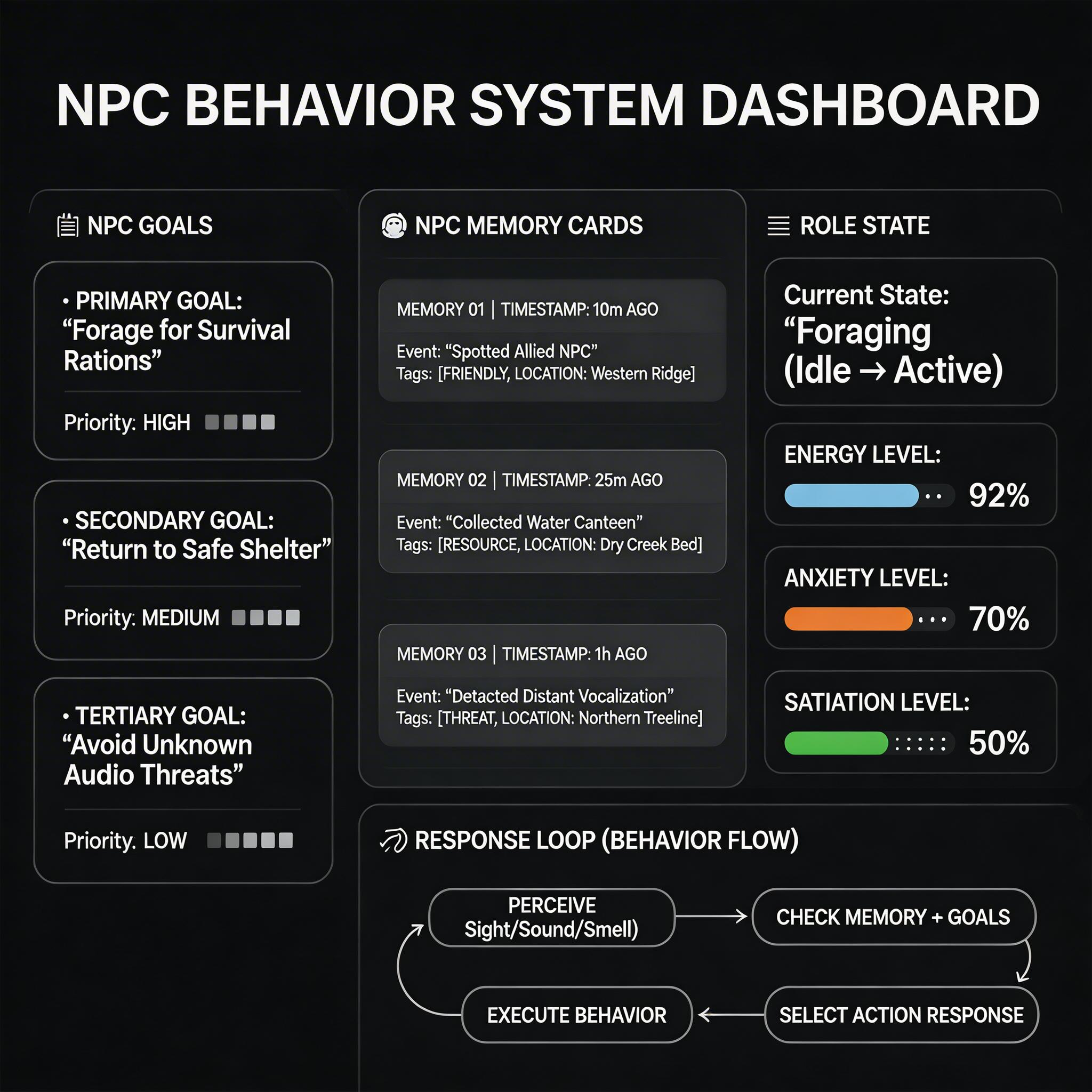 Autonomous Game Agent Builder for Reactive Game Behaviors example output and workflow preview
