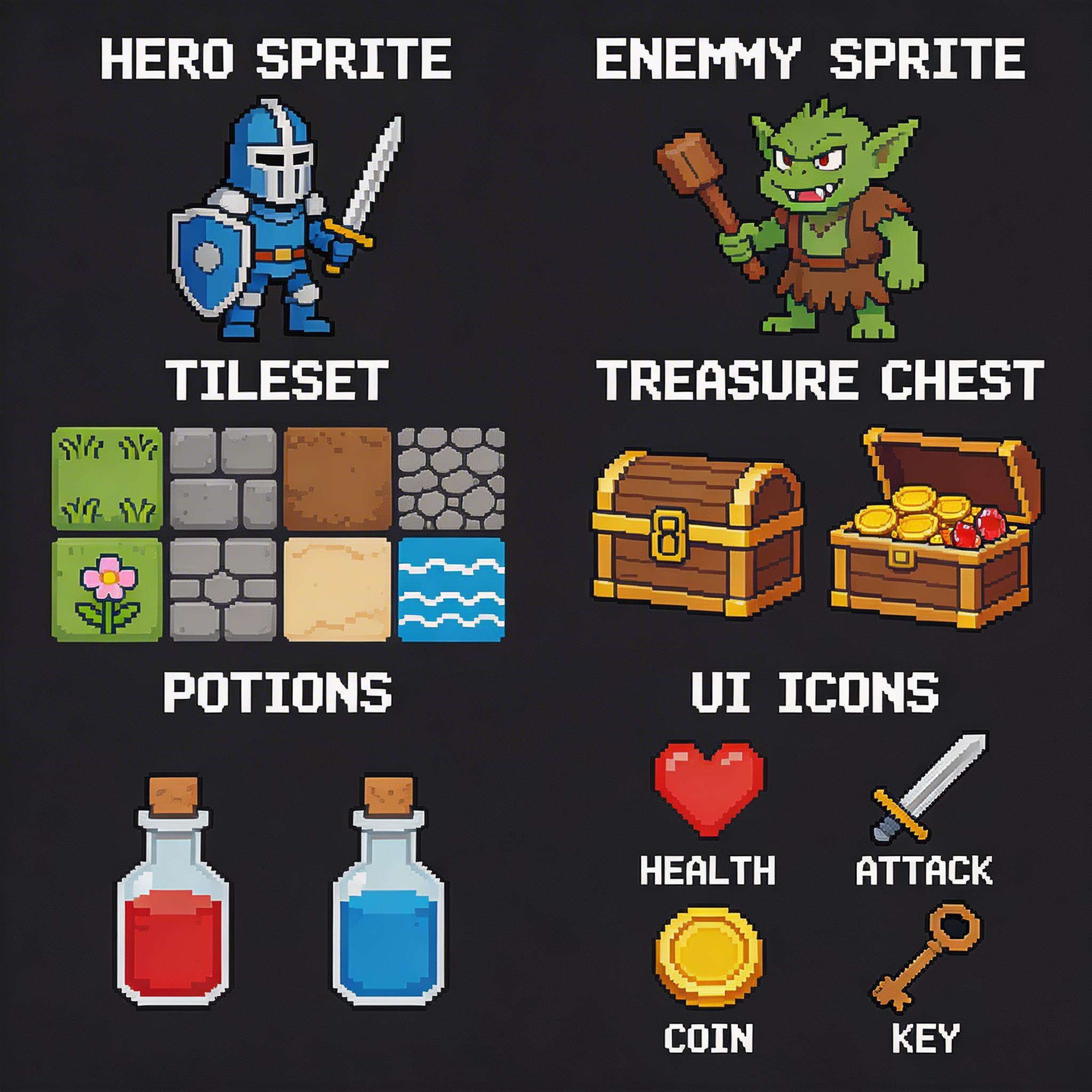 Pixel Art Game Asset Maker for Faster Retro Game Production example output and workflow preview