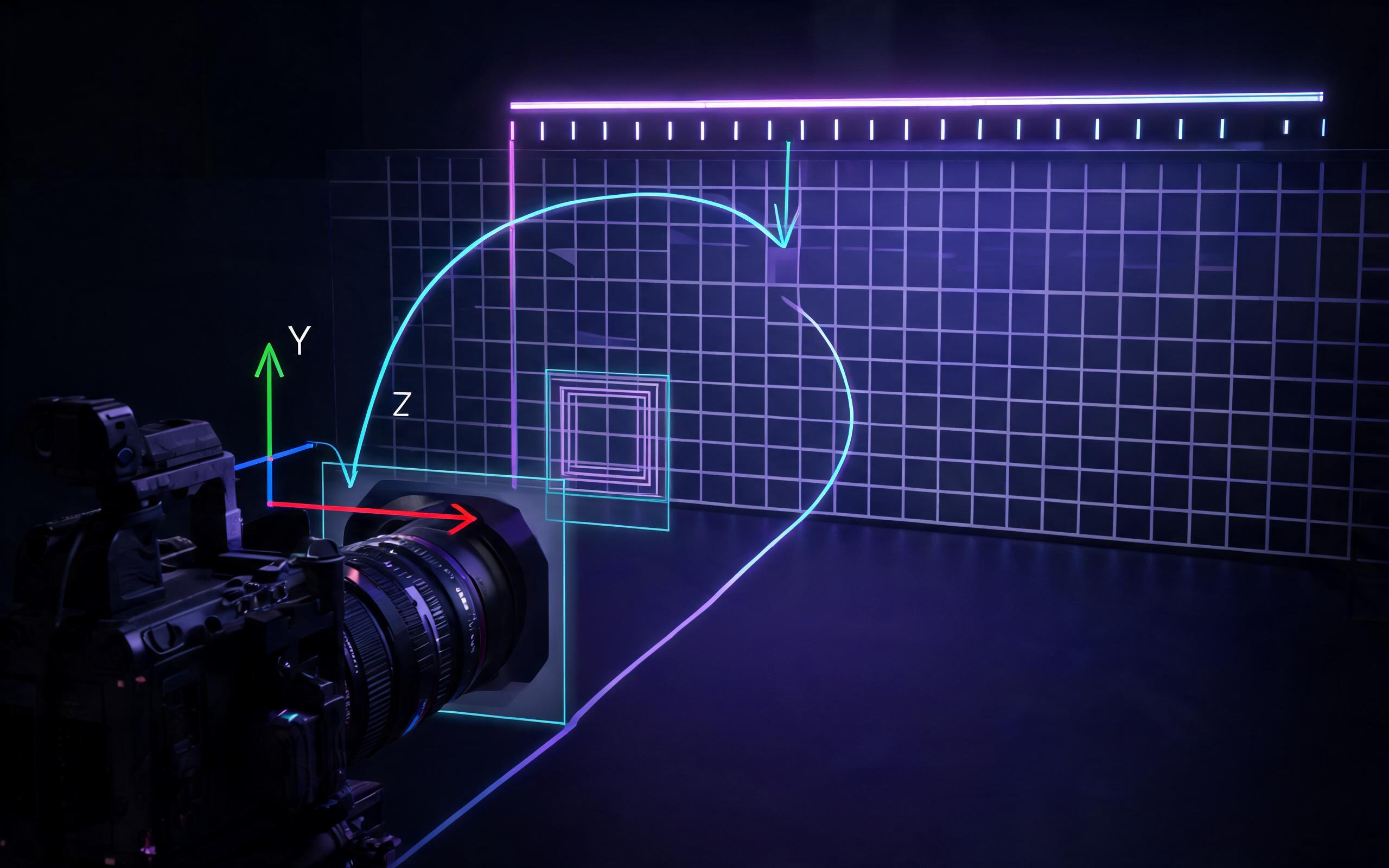 Original editorial concept illustrating how to import tracked camera to unreal engine