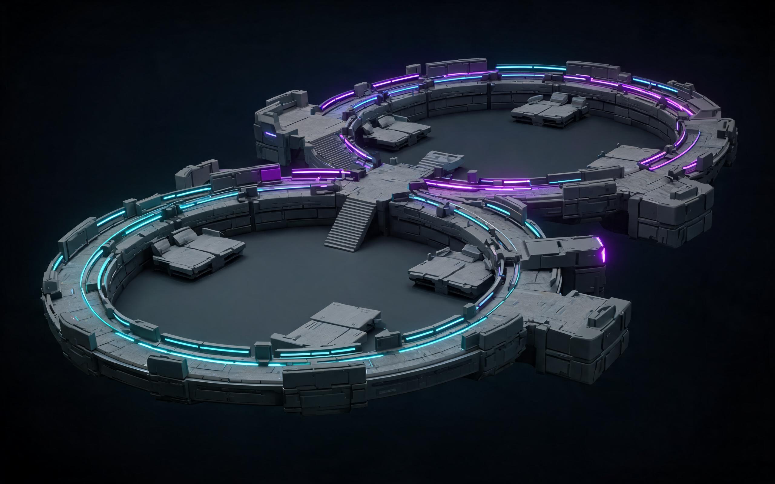 Original editorial concept illustrating unreal tournament maps
