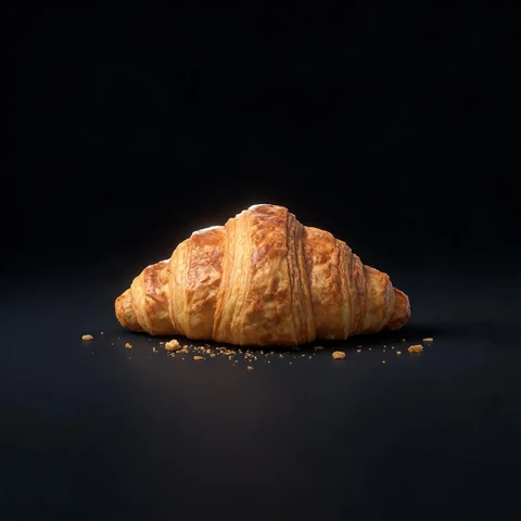 Fresh croissant 3D model preview