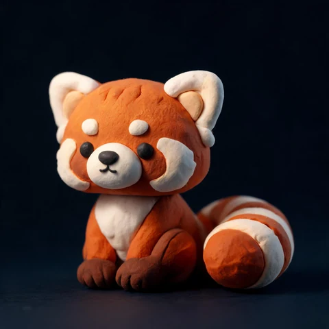 Red panda 3D model preview